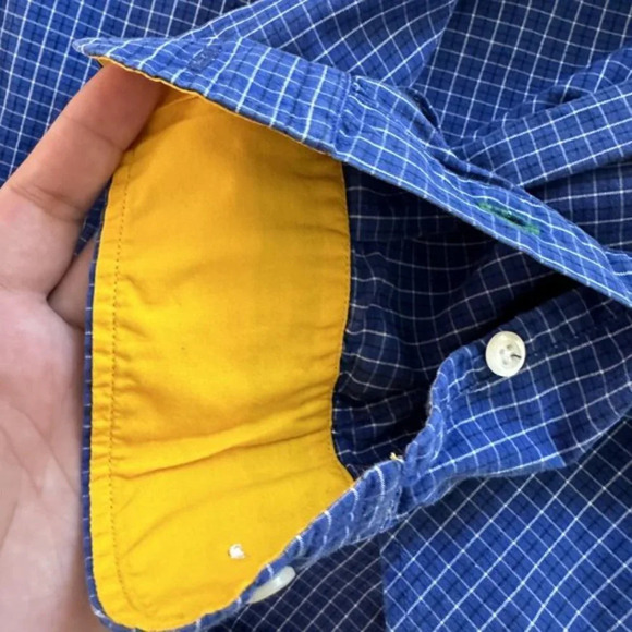 Tommy Hilfiger Button Up Chekered Long Sleeve Shirt Blue Women's Size US 2 - Picture 13 of 15